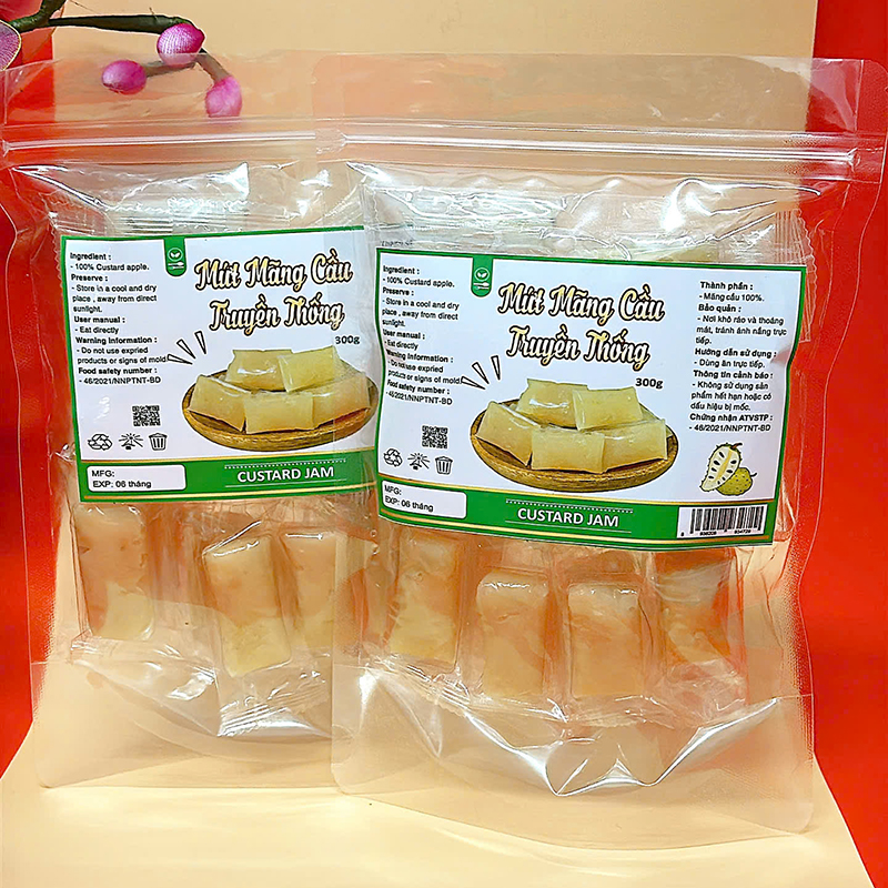 Mứt Mãng Cầu Truyền Thống Túi Zip 300g 7 Mứt Mãng Cầu Truyền Thống Túi Zip 300g