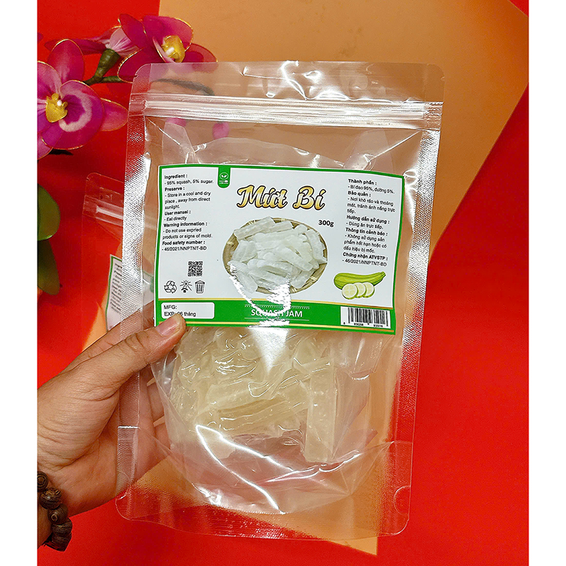 23382_z6125806649269-0fec117987e3c04bf43892e947b47bd7_20241213154727-3.jpg Mứt Bí Túi Zip 300g - MBHCK