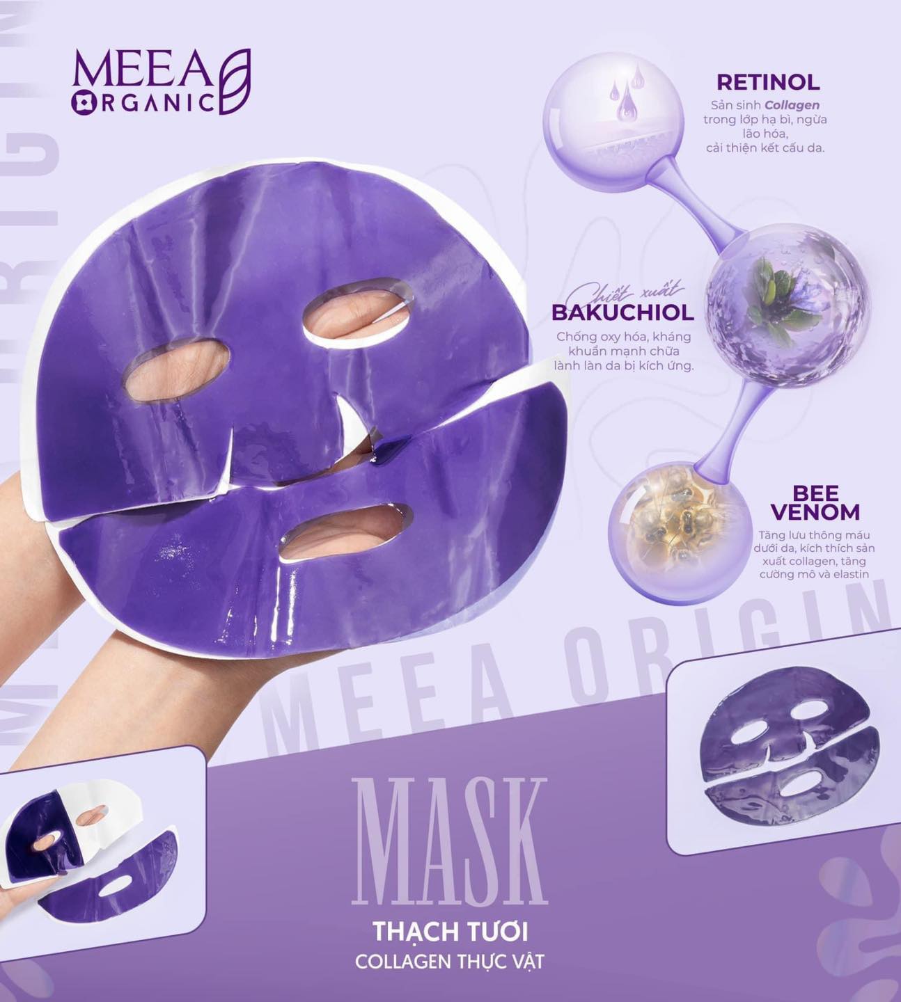 23596-427963625-945790500441552-4853782969035011328-n-1.jpg Mặt Nạ Thạch Collagen Meea Organic Màu Tím Bakuchiol Retinol Mask Hộp 5 Miếng - 8938534672467