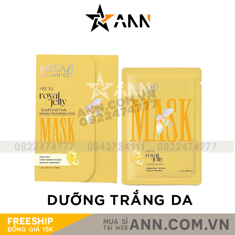 23598-mat-na-2-bakuchiol.png Mặt Nạ Thạch Collagen Meea Organic Màu Vàng Royal Jelly Mask Hộp 5 Miếng - MASKROYALJELLY
