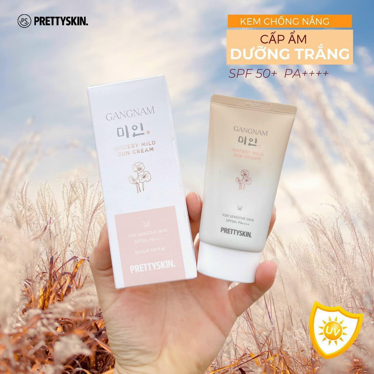 Kem Chống Nắng PrettySkin Watery Mild Cấp Ẩm Dưỡng Trắng Da 5 Kem Chống Nắng PrettySkin Watery Mild Cấp Ẩm Dưỡng Trắng Da