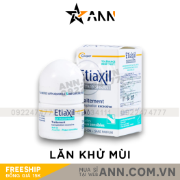 Lăn Khử Mùi EtiaXil Màu Xanh Cho Da Nhạy Cảm 15ml - LAN02