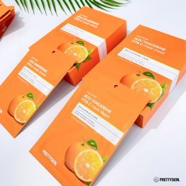 Mặt Nạ Vitamin C Prettyskin Jeju Tangerine Hộp 10 miếng