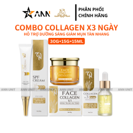 Combo Kem Face Ngày Collagen X3 TN Mỹ Phẩm Đông Anh - CBFACEX3TNNGAY