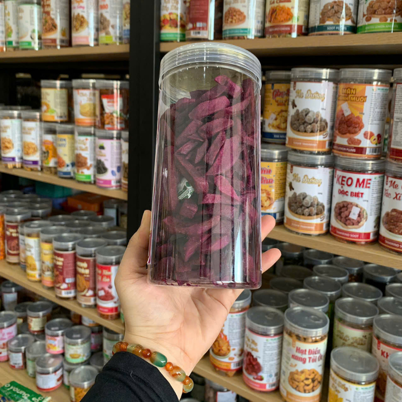 Sỉ khoai Lang Tím Sợi Cộng Giòn 300g 10 Sỉ khoai Lang Tím Sợi Cộng Giòn 300g