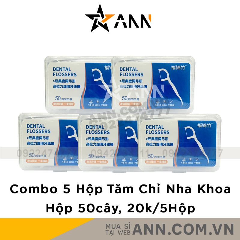 24550_129_20240617152550-2.png Combo 5 Hộp Tăm Chỉ Nha Khoa Vệ Sinh Răng Miệng Dental Flossers - Hộp 50 Tăm Nha Khoa 8,4x5,8x2,7cm - TAMNK01