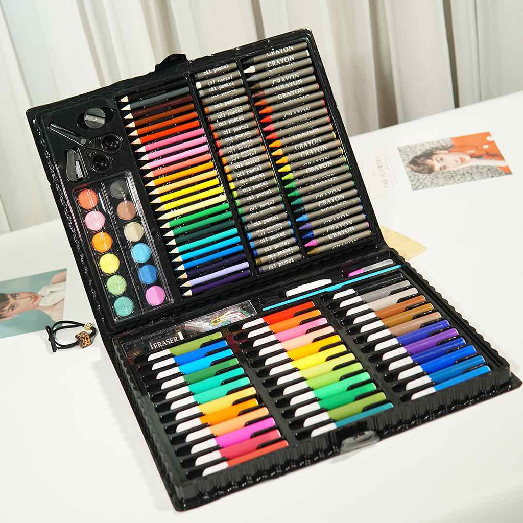 Hộp Bút Màu 150 Chi Tiết - Hộp Màu Cho Bé - Thiết Kế Đẹp Mắt Chất Liệu An Toàn 28.5x36.5x3.8cm 5 Hộp Bút Màu 150 Chi Tiết - Hộp Màu Cho Bé - Thiết Kế Đẹp Mắt Chất Liệu An Toàn 28.5x36.5x3.8cm