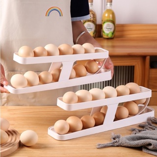 24866_vn-11134207-7r98o-lyx8rdhpdt1p10-tn_20240817112700-4.jpg Khay Đựng Trứng Tự Lăn - Khay Đựng Trứng 2 Tầng Thiết Kế Gọn Gàng 36x8x10,5cm - KDT2T