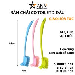 Combo 2 Bàn Chải Cọ Toilet 2 Đầu 40x5cm - BCCTL01