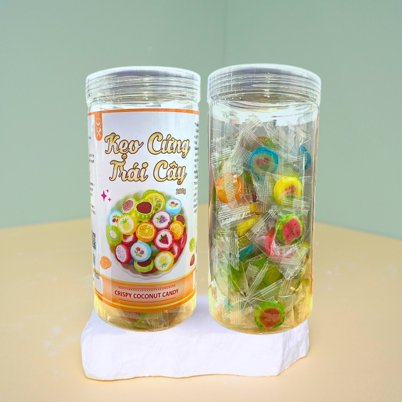 Phân phối kẹo Cứng Trái Cây 200g Hộp 6 Phân phối kẹo Cứng Trái Cây 200g Hộp