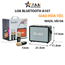 Loa Bluetooth Không Dây Peterhot Kèm 2 Mic Karaoke - LBLT01