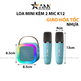 Loa Bluetooth Mini Kèm 2 Mic Karaoke - LMNK2M01