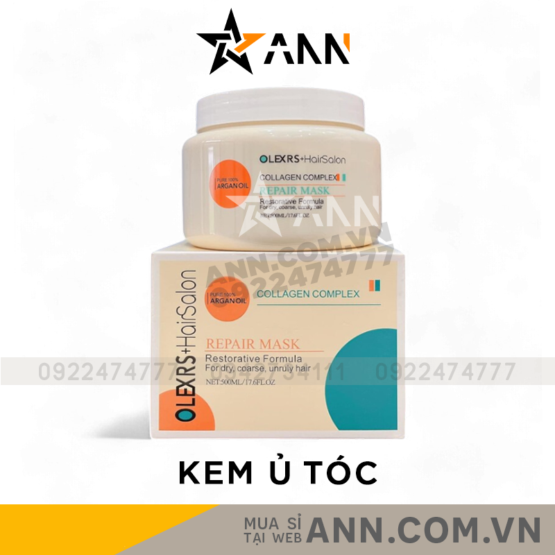 25169_bia-13_20240922120204-4.png Kem Ủ Tóc Olexrs Hair Salon Collagen Complex Repair Mask 500ml - 5060808885242