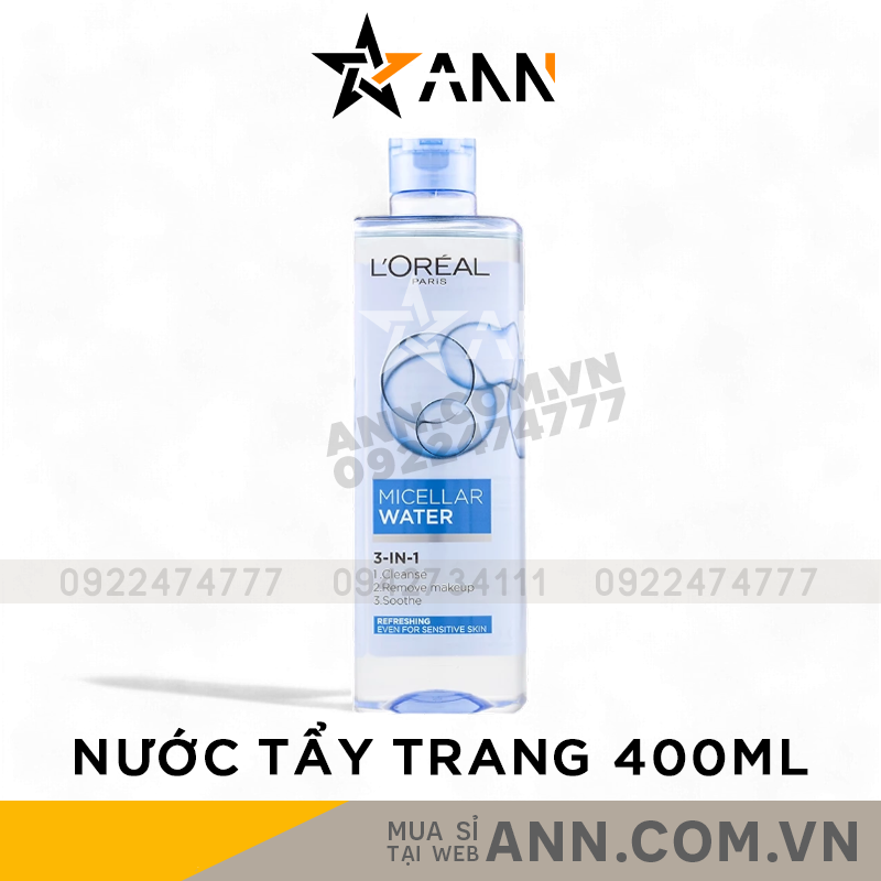 25177_bia-21_20240922170333-6.png Nước Tẩy Trang Loreal Paris Xanh Nhạt Tươi Mát Micellar Water Refreshing 400ml - 6928820030226