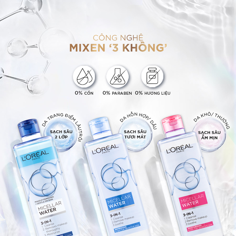 Sỉ nước Tẩy Trang Loreal Paris Xanh Nhạt Tươi Mát Micellar Water Refreshing 400ml 8 Sỉ nước Tẩy Trang Loreal Paris Xanh Nhạt Tươi Mát Micellar Water Refreshing 400ml