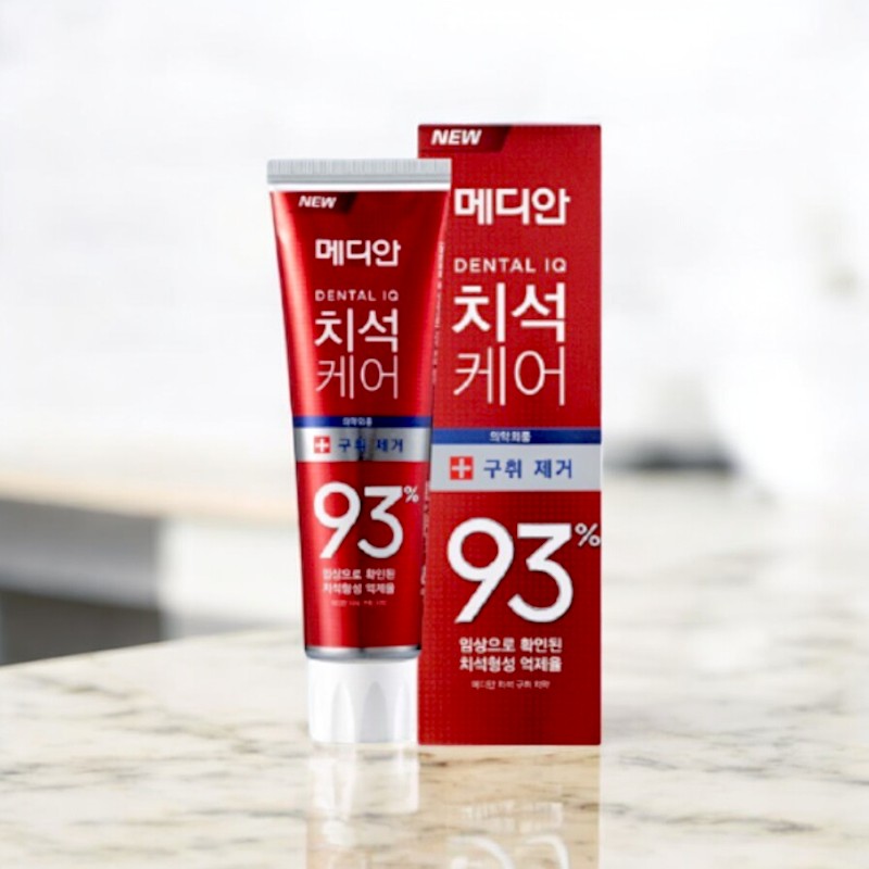 25244_kdr-93-do-phu-photoroom_20240924164536-3.jpg Kem Đánh Răng Median Màu Đỏ Dental IQ 93% Tartar Toothpaste Badbreath 120g - 8809585101421