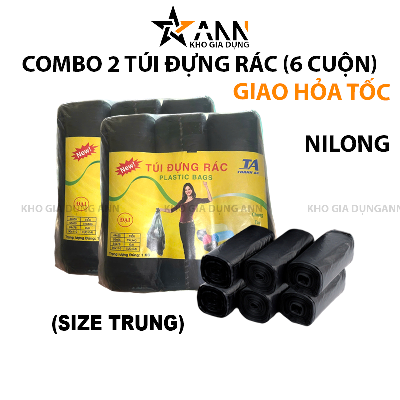 25319_236_20250320112323-1.png Set 2 Túi Nilong Đựng Rác 6 Cuộn Size Trung 55x65cm - S2CTDR