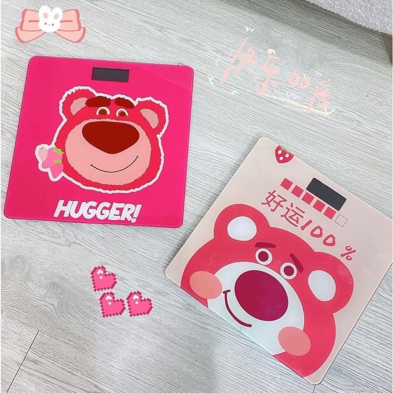 25328_sg-11134201-22120-11ynmtn60glv27_20240929151308-3.jpg Cân Điện Tử Sức Khỏe Hình Heo Hồng Và Gấu Dâu - Mặt Kính Cường Lực - Trọng Tải Tối Đa 180kg 28x28cm - CDT02