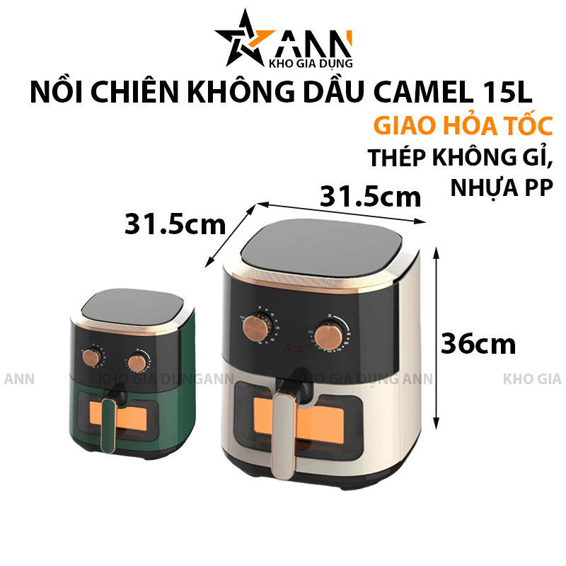 25330_244_20250320112742-1.png Nồi Chiên Không Dầu Camel 15L - Mẫu Mới 31.5x31.5x36cm - NCKD03