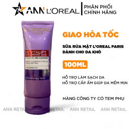 Sữa Rửa Mặt Loreal Paris Cấp Ẩm Da Revitalift Hyaluronic Acid 100ml - 8994993016013