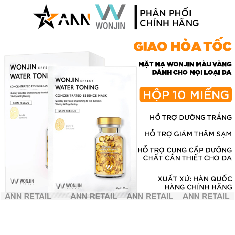 25547_d_20241029112355-1.png Mặt Nạ Wonjin Effect Water Toning Màu Vàng Dưỡng Trắng Da - Hộp 10 Miếng - 8809544632171