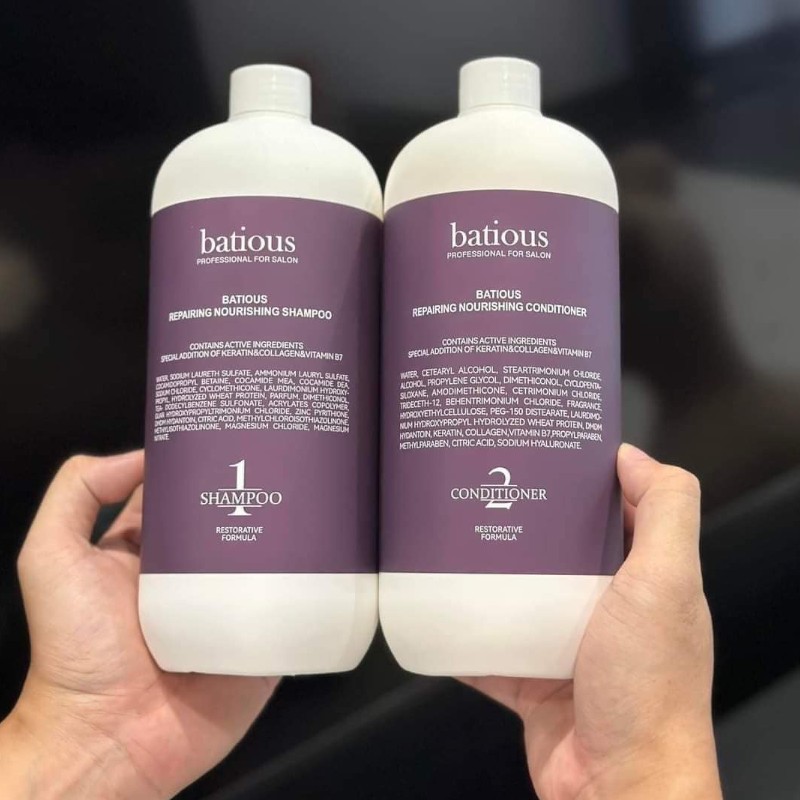 25578_goi-xa-xanh-photoroom-2_20241031165432-1.jpg Combo Dầu Gội Xả Batious Repairing Nourishing Shampoo Màu Tím - Dành Cho Tóc Hư Tổn 500ml - 5061014610802