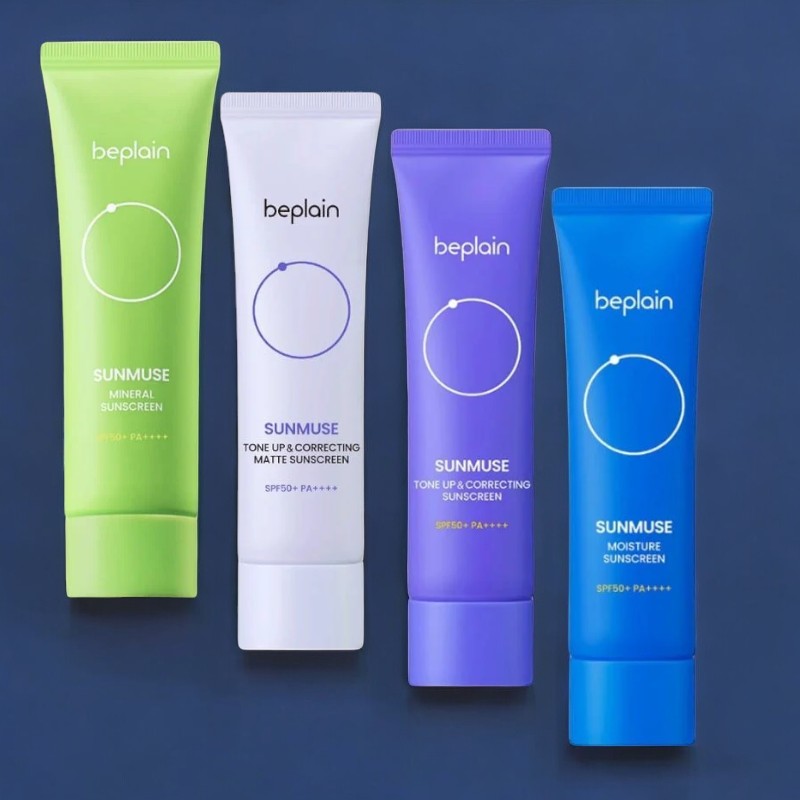 25622_4-chai-trang-bong-photoroom-2_20241105123210-1.jpg Kem Chống Nắng Beplain Sunmuse Tone Up Màu Tím Đậm - Dành Cho Da Dầu Xỉn Màu 50ml - 8809623941972