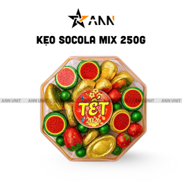 Hộp Socola Mix Bát Giác 250G Hộp Tết - KSTC3DHBG250