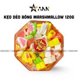 Kẹo Dẻo Bông Marshmallow 120g Thơm Ngon - Hộp Bát Giác - KBHBG120