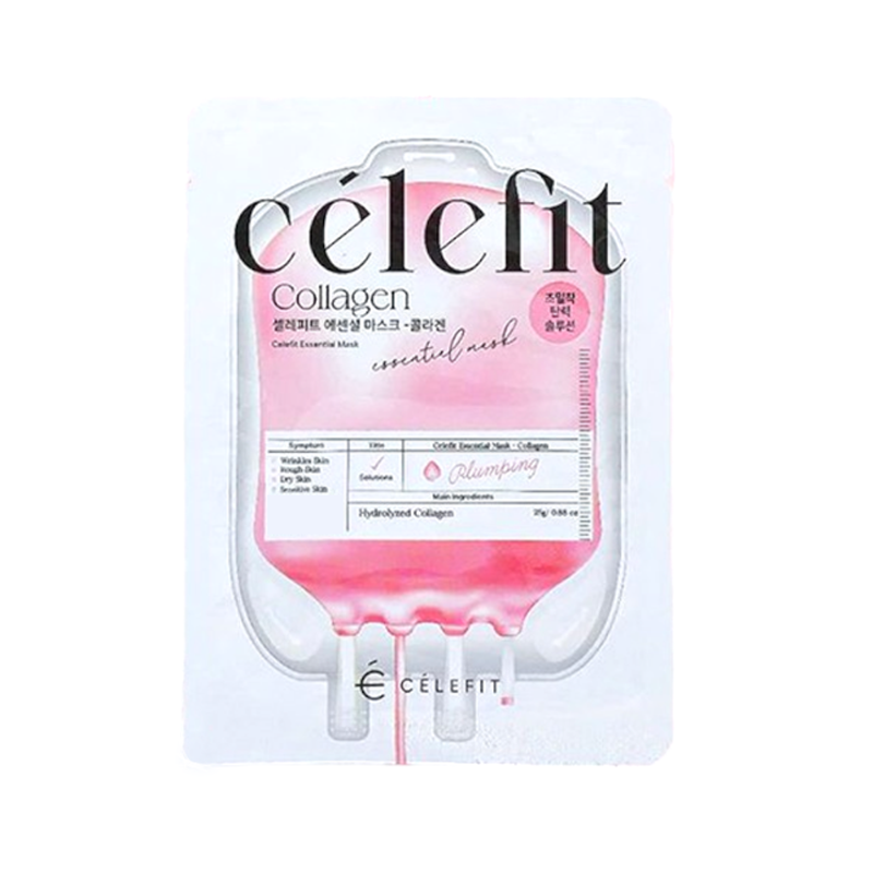 Mặt Nạ Celefit Essential Mask Collagen Màu Hồng Hỗ Trợ Chống Lão Hoá Hộp 10 Miếng 5 Mặt Nạ Celefit Essential Mask Collagen Màu Hồng Hỗ Trợ Chống Lão Hoá Hộp 10 Miếng