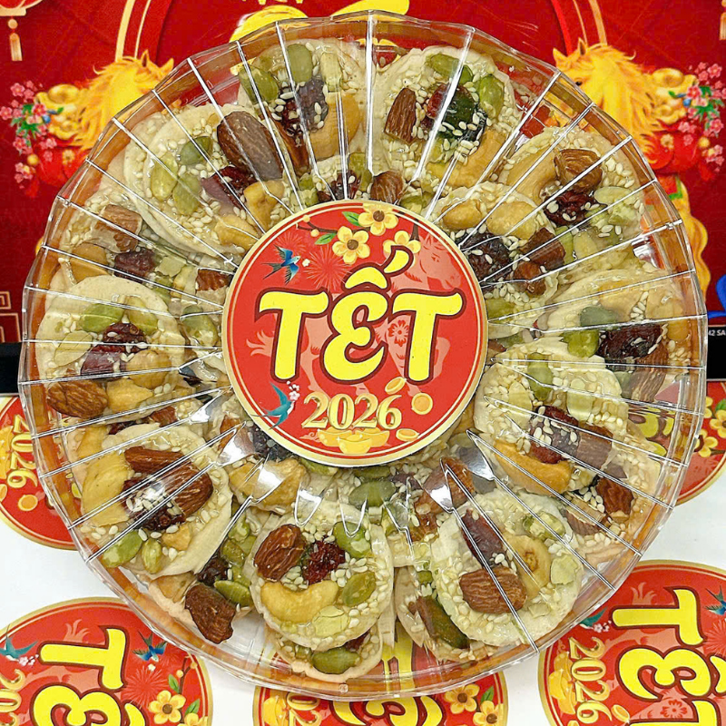 Hộp Bánh Đồng Tiền Ngũ Vị Hạt Sun Khía 350G Hộp 7 Hộp Bánh Đồng Tiền Ngũ Vị Hạt Sun Khía 350G Hộp