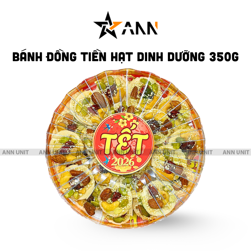Hộp Bánh Đồng Tiền Ngũ Vị Hạt Sun Khía 350G Hộp 1 Hộp Bánh Đồng Tiền Ngũ Vị Hạt Sun Khía 350G Hộp