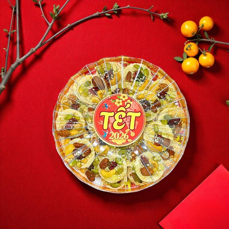 Hộp Bánh Đồng Tiền Ngũ Vị Hạt Sun Khía 350G Hộp 6 Hộp Bánh Đồng Tiền Ngũ Vị Hạt Sun Khía 350G Hộp