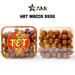 Hộp Hạt Macca Tây Nguyên Hộp Vuông Tròn 550G Hộp Tết - HMTNHCN550