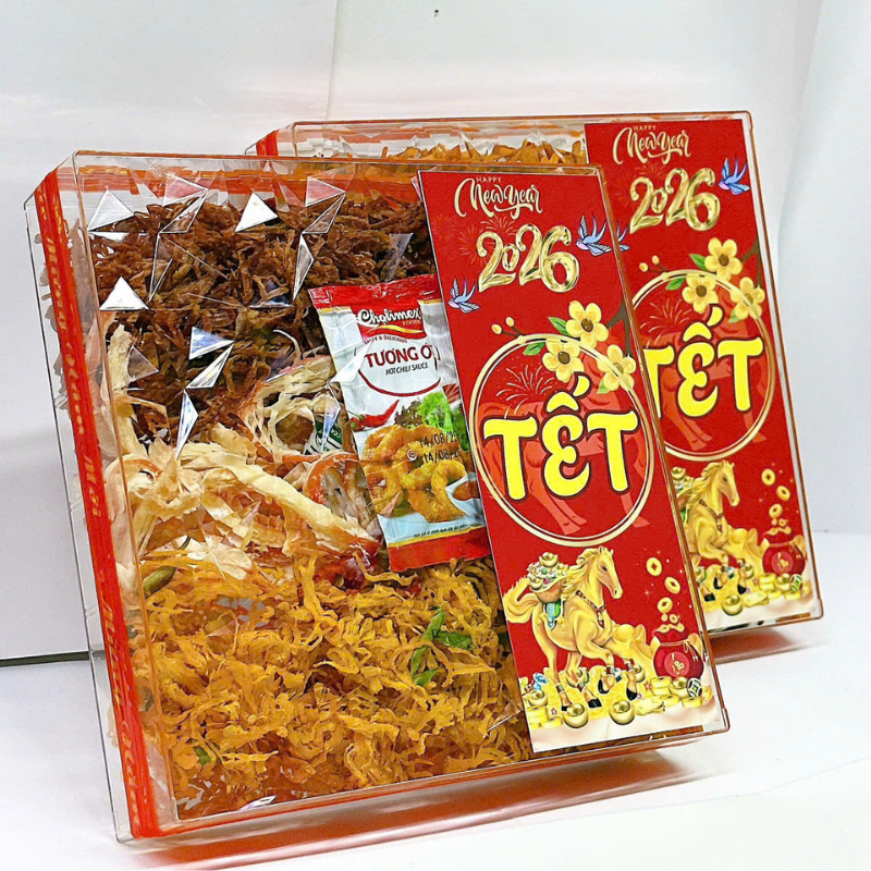 Hộp Quà Tết Khô Tam Vị Ngôi Sao 450g - Hộp Ngôi Sao Lớn 7 Hộp Quà Tết Khô Tam Vị Ngôi Sao 450g - Hộp Ngôi Sao Lớn