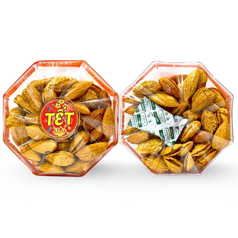 Hộp Hạnh Nhân Rang Bơ Bát Giác 180G Hộp Quà Tết 2026 7 Hộp Hạnh Nhân Rang Bơ Bát Giác 180G Hộp Quà Tết 2026