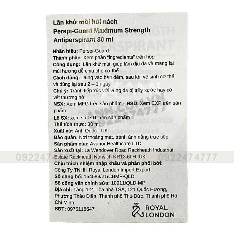 Lăn Khử Mùi Perspi-Guard Maximum Strength Antiperspirant Giúp Khử Mùi Cơ Thể 30ml 8 Lăn Khử Mùi Perspi-Guard Maximum Strength Antiperspirant Giúp Khử Mùi Cơ Thể 30ml