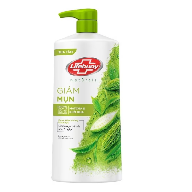 Sữa Tắm Giảm Mụn Lưng Lifebuoy Detox Chiết Xuất Matcha & Khổ Qua 800g 4 Sữa Tắm Giảm Mụn Lưng Lifebuoy Detox Chiết Xuất Matcha & Khổ Qua 800g