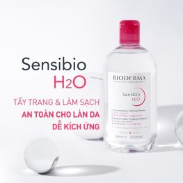 Nước Tẩy Trang Bioderma Màu Hồng Sensibio H2O 500ml Dành Cho Da Nhạy Cảm