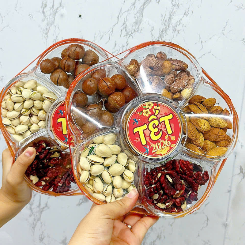 Sỉ set Hộp Mix Hạt 6 Vị (Hạt Điều Rang Muối, Quả Óc Chó Vàng, Quả Óc Chó Đỏ, Macca, Hạt Dẻ Cười, Hạnh Nhân Rang Bơ) Bông Mai 600G Hộp Tết 9 Sỉ set Hộp Mix Hạt 6 Vị (Hạt Điều Rang Muối, Quả Óc Chó Vàng, Quả Óc Chó Đỏ, Macca, Hạt Dẻ Cười, Hạnh Nhân Rang Bơ) Bông Mai 600G Hộp Tết