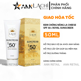 Kem Chống Nắng Lachi Cheese SPF 50+ Royal Sunscreen 50ml - Phiên Bản Mới - KCNLACHI