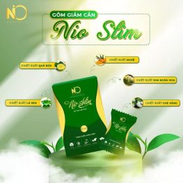 Kẹo Gôm Nioslim Thơm Ngon 15 gói - Tặng 1 Hộp Viên Uống Rau Củ