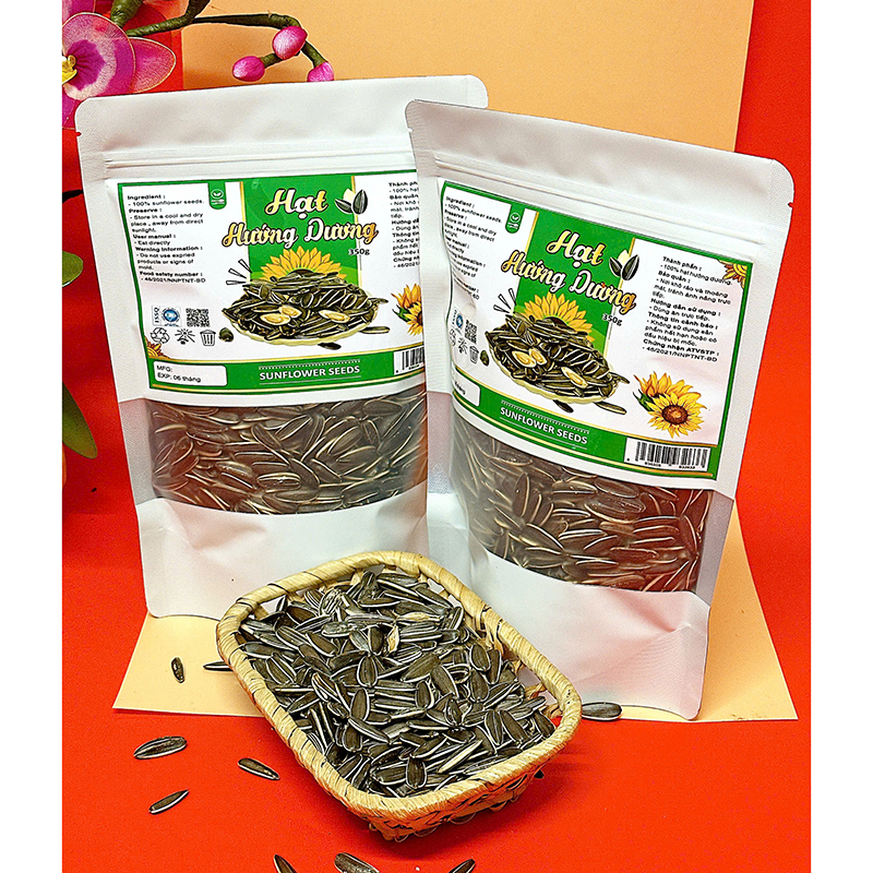 Hạt Hướng Dương Túi Zip Trắng Sữa 350g 7 Hạt Hướng Dương Túi Zip Trắng Sữa 350g