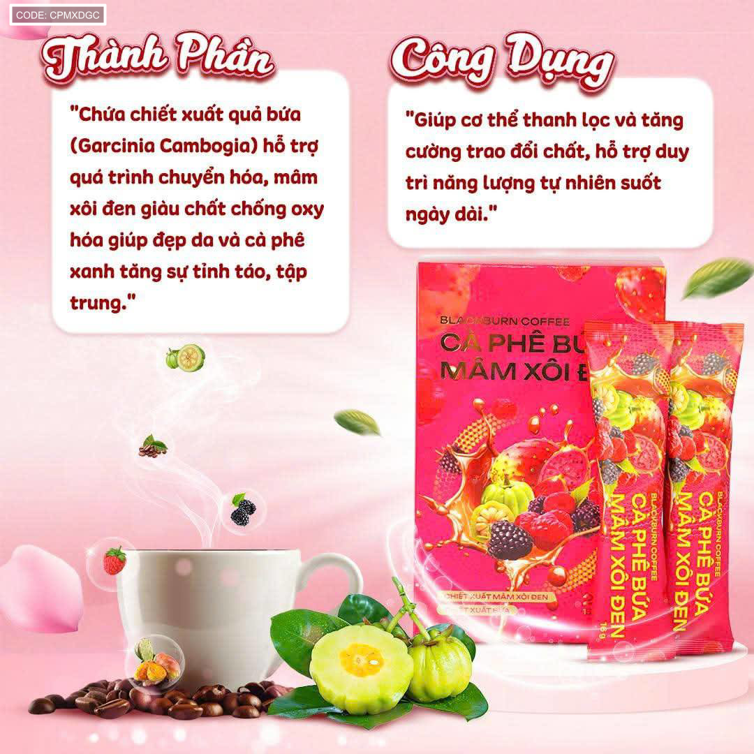 Cà Phê Bứa Mâm Xôi Đen Blackberry Coffee 16g x 15 gói 8 Cà Phê Bứa Mâm Xôi Đen Blackberry Coffee 16g x 15 gói