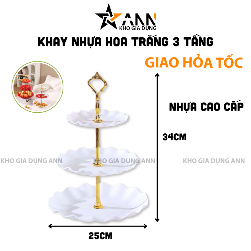 25952_294_20250320113840.png Khay Nhựa Hoa Trắng 3 Tầng - Khay Đựng Mứt Bánh Kẹo Tết 34x25cm - KDM3THT