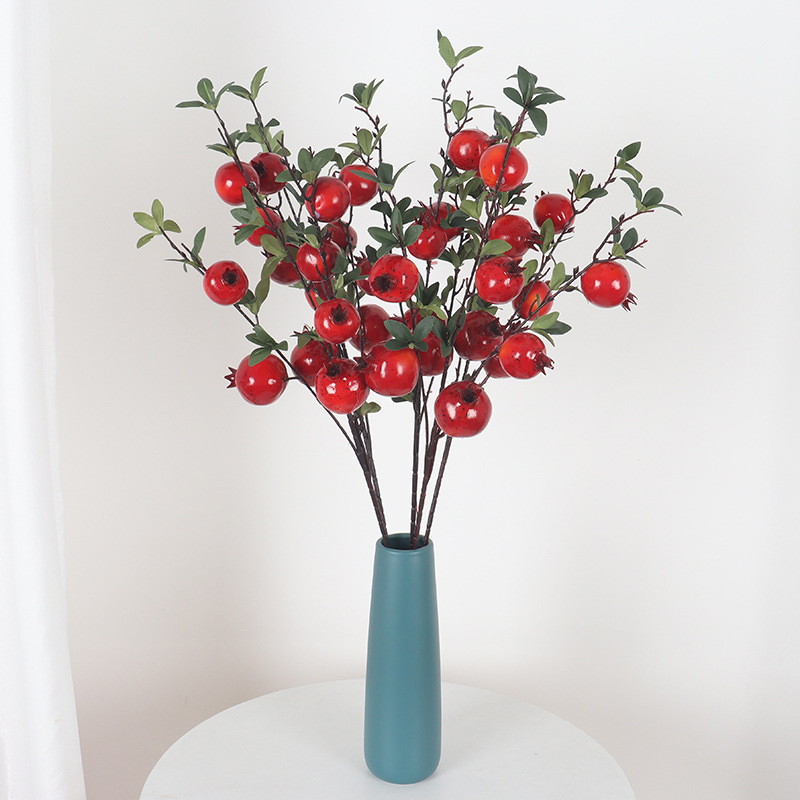 Cành Lựu 7 Trái Mọng Đỏ Cắm Bình Trang Trí Không Gian Sống 7 Cành Lựu 7 Trái Mọng Đỏ Cắm Bình Trang Trí Không Gian Sống
