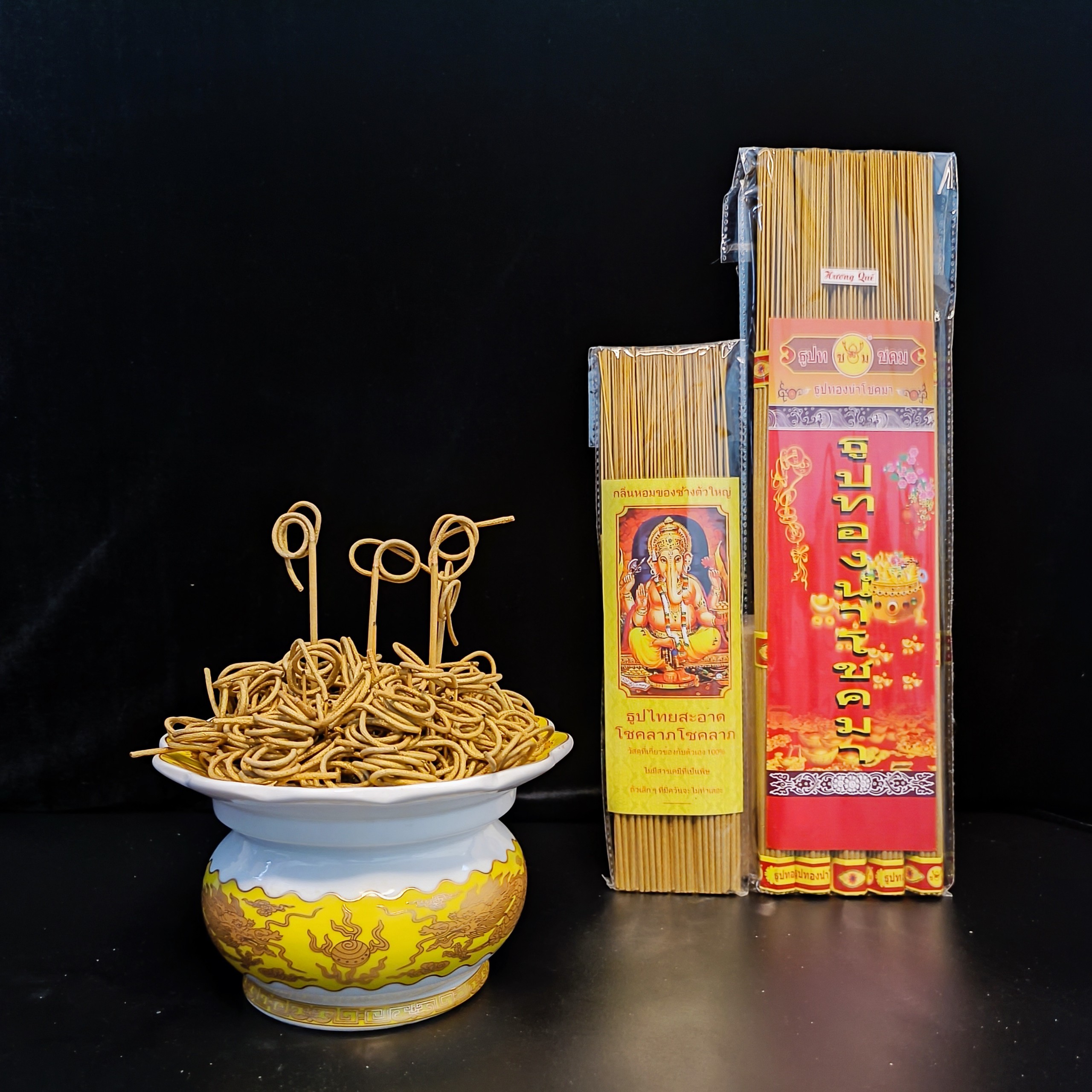 25964_404a8836743daaf0173f33810b030b18_20250116164052-3.jpg Túi Nén Nhang Thần Tài Thái Lan Nhập Khẩu - Hương Sạch Cuộn Tàn Đồng Xu 39cm - NNTTTL