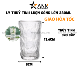 Ly Thủy Tinh Lượn Sóng Lớn Cao Cấp 13.6x8cm - LTTLS01
