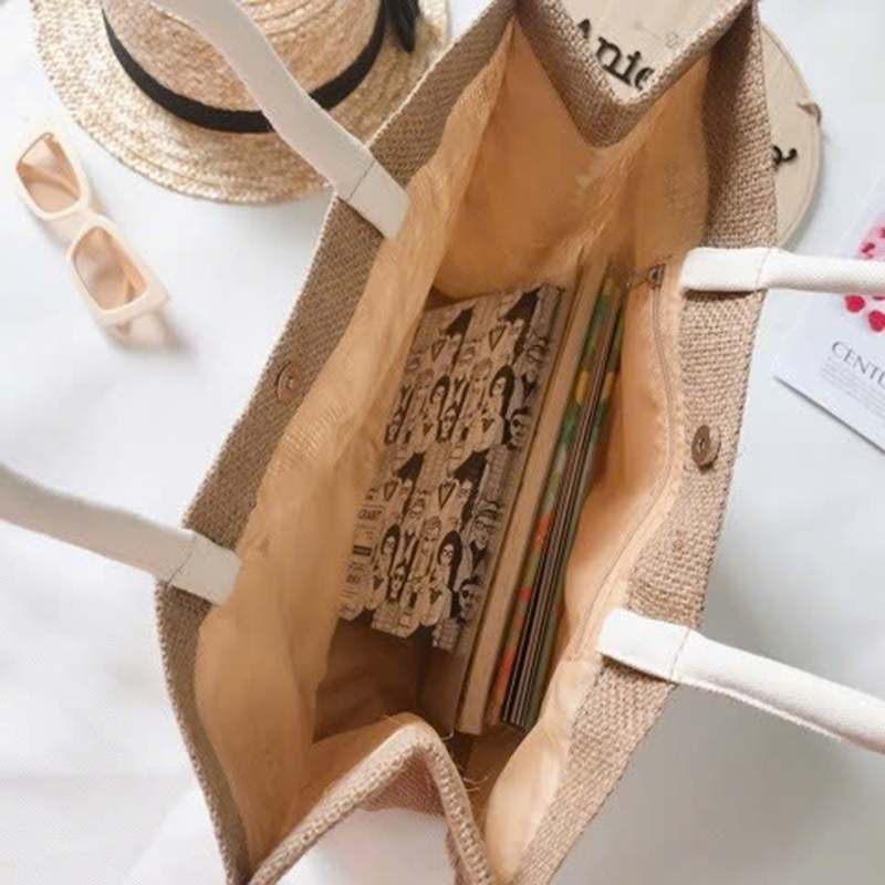 25975_z6225748924599-d3746e61520da6ba900aafb6210b06e5_20250117141158-13.jpg Túi Cói Merci - Túi Xách In Chữ Đơn Giản 36x31x19cm - TCHTDG02