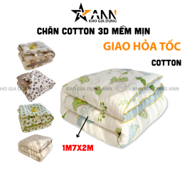 Chăn Cotton 3D Mềm Mịn Thoáng Mát 1m7x2m - CM01